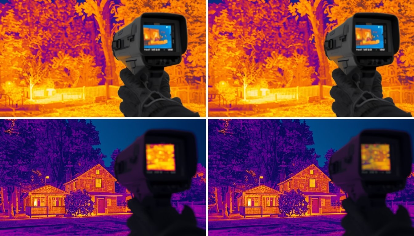 home inspection using handheld thermal camera